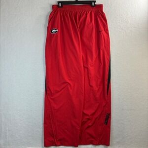 Y2K Nike Georgia Bulldogs Track Pants Men XL Red Baggy Windbreaker Ankle Zip